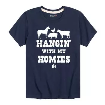 Футболка Case IH Hangin с рисунком My Homies для мальчиков 8–20 лет Licensed Character, синий