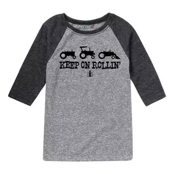 Футболка Case IH Keep On Rollin' Raglan для мальчиков 8–20 лет с рисунком Licensed Character