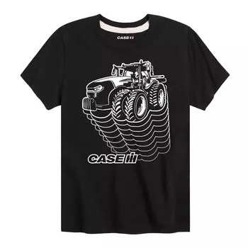 Футболка Case IH Retro Tractor с повторяющимся рисунком для мальчиков 8–20 лет Licensed Character, черный