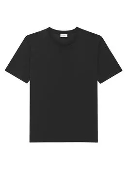 Футболка Cassandre из шелковой шерсти Saint Laurent, черный