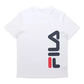 Футболка casual logo printing sports round neck short sleeve white Fila, белый