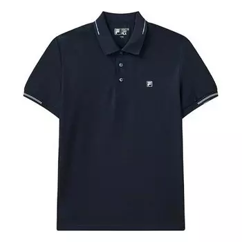 Футболка casual solid color short sleeve polo shirt blue Fila, синий