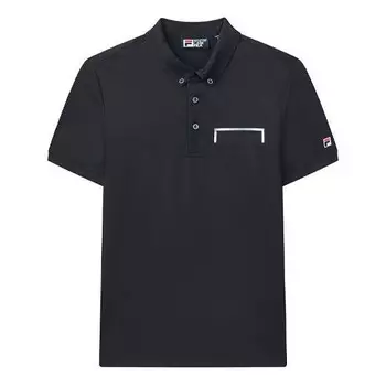 Футболка casual sports breathable short sleeve polo shirt navy blue Fila, синий