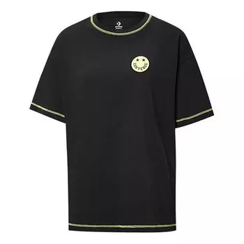 Футболка casual t-shirt 'black yellow' Converse, черный