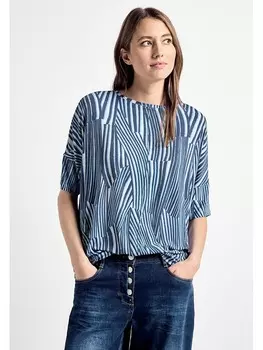 Футболка Cecil, цвет dunkelblau/hellblau