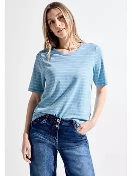 Футболка Cecil, цвет hellblau/grn