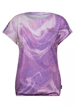 Футболка CECIL, цвет mottled purple