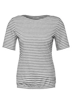 Футболка Cecil, цвет Olive/White