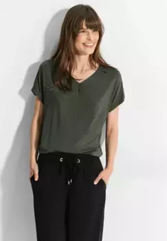 Футболка Cecil из мягкой вискозы, хаки