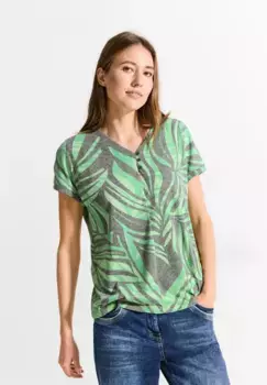 Футболка Cecil с эффектом выгорания, хаки