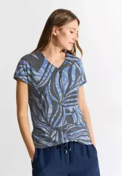 Футболка Cecil с эффектом выгорания, синий