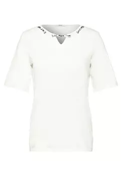 Футболка CECIL Shirt, натуральный белый