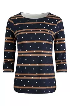 Футболка Cecily из 100% органического хлопка с полосатым принтом Weird Fish, синий