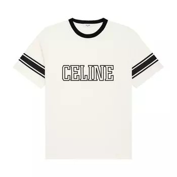 Футболка CELINE Loose Triomphe T-Shirt 'Washed White/Black', белый