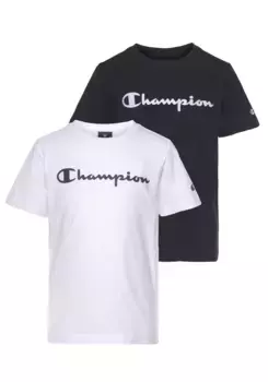 Футболка Champion "2Pack футболок с круглым вырезом - для детей", черно-белый