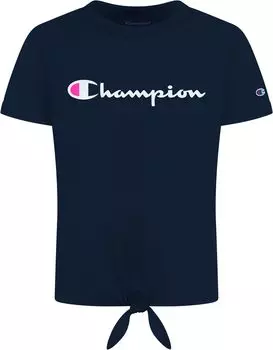 Футболка Champion Classic Script Tie Front Tee, темно-синий