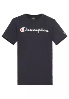 Футболка Champion "Футболка Icons Crewneck с большим логотипом", цвет морской волны