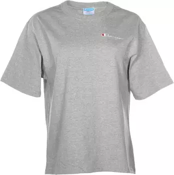 Футболка Champion The Boyfriend Tee - Left Script, цвет Oxford Gray