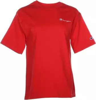 Футболка Champion The Boyfriend Tee - Left Script, цвет Scarlet