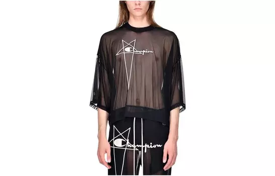 Футболка Champion X Champion Co-brand для мужчин, черная Rick Owens, черный
