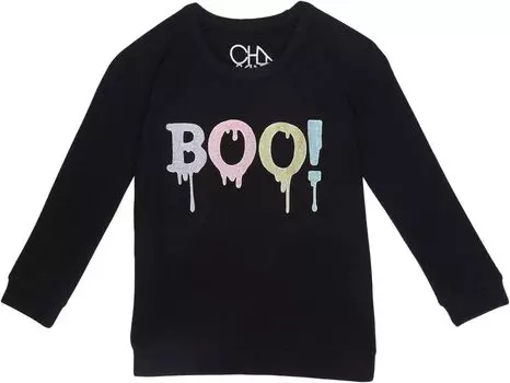 Футболка Chaser Boo Recycled Bliss Knit Tee with Glitter, цвет True Black