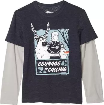Футболка Chaser Disney Frozen "Courage is Calling" Tri-Blend Jersey, цвет Avalon/Platinum