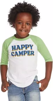 Футболка Chaser Happy Camper Raglan Tee, белый