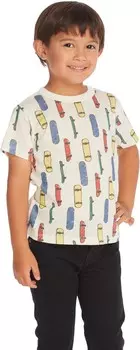 Футболка Chaser Kids All Over Skateboard Tee, цвет Coconut Milk