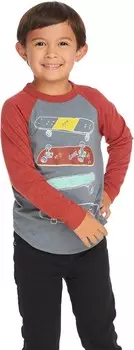 Футболка Chaser Kids Skater Life Raglan Tee, цвет Storm