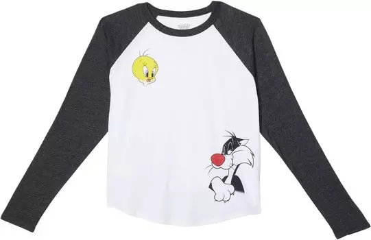 Футболка Chaser Looney Tunes - Tweety & Sylvester Tee, цвет White/Vintage Black