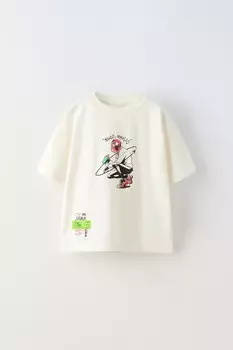 Футболка человек-паук marvel ZARA, экрю