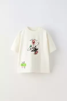 Футболка человек-паук marvel ZARA, экрю