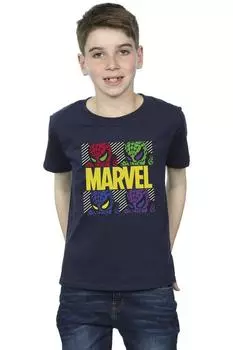 Футболка «Человек-паук» в стиле поп-арт Marvel, темно-синий