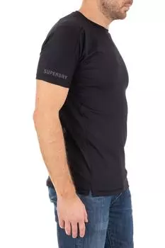 Футболка – черная – стандартного кроя SUPERDRY, черный