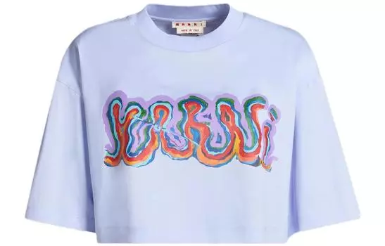 Футболка «Чертополох» MARNI, синий