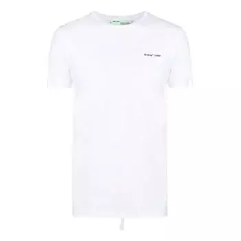 Футболка chest alphabet logo slim fit short sleeve white Off-White, белый