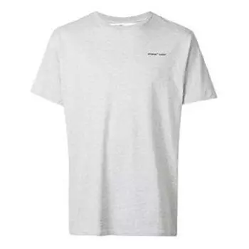 Футболка chest alphabet logo slim fit short sleeve gray Off-White, серый