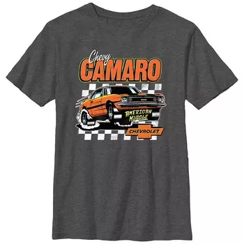 Футболка Chevy Camaro American Muscle с рисунком для мальчиков Licensed Character, цвет Charcoal Heather