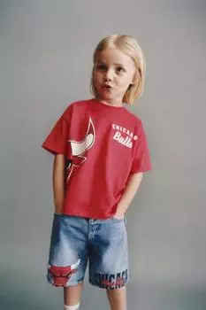 Футболка chicago bulls nba ZARA, красный