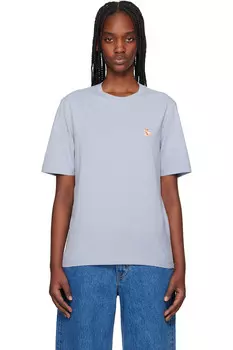 Футболка Chillax fox с принтом лисы Maison Kitsun, синий