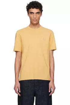 Футболка Chillax fox с принтом лисы Maison Kitsun, цвет goldie