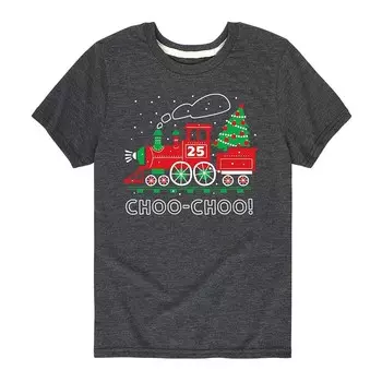 Футболка Choo Choo с рисунком рождественского поезда для мальчиков 8–20 лет Licensed Character, серый