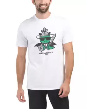 Футболка Choupette с драконом Karl Lagerfeld Paris, белый