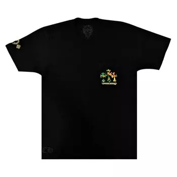 Футболка Chrome Hearts Horse Shoe Logo Pocket T-Shirt, черный