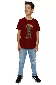 Футболка Чубакка с рождественскими огнями Star Wars, красный