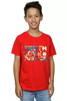 Футболка «Чудо-женщина 84 Диана» «Правда, любовь, справедливость» DC Comics, красный