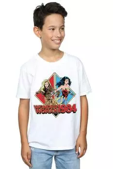 Футболка «Чудо-женщина 84» спиной к спине DC Comics, белый