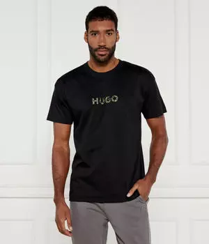 Футболка цифровое животное Relaxed fit Hugo Bodywear, черный