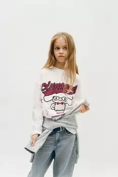 Футболка cinnamoroll sanrio ZARA, белый