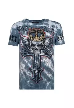 Футболка Cipo & Baxx BATIK SKULL, синий